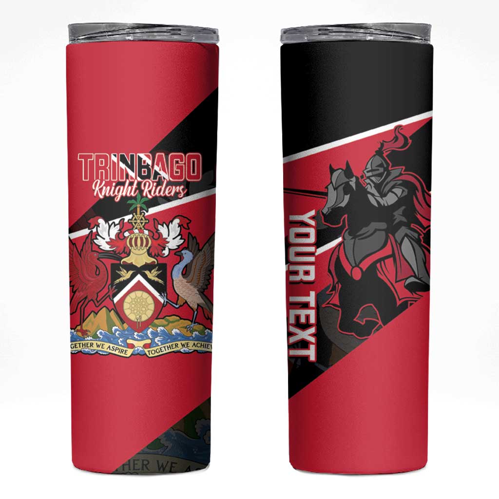 Custom Trinidad and Tobago Cricket Skinny Tumbler Come On Trinbago Knight Riders