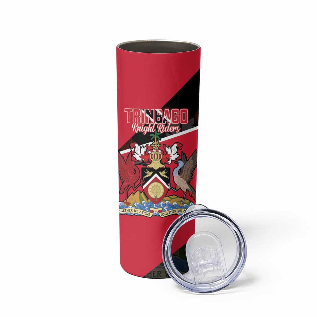 Custom Trinidad and Tobago Cricket Skinny Tumbler Come On Trinbago Knight Riders