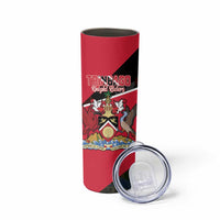 Custom Trinidad and Tobago Cricket Skinny Tumbler Come On Trinbago Knight Riders