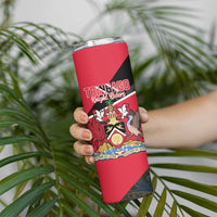 Custom Trinidad and Tobago Cricket Skinny Tumbler Come On Trinbago Knight Riders