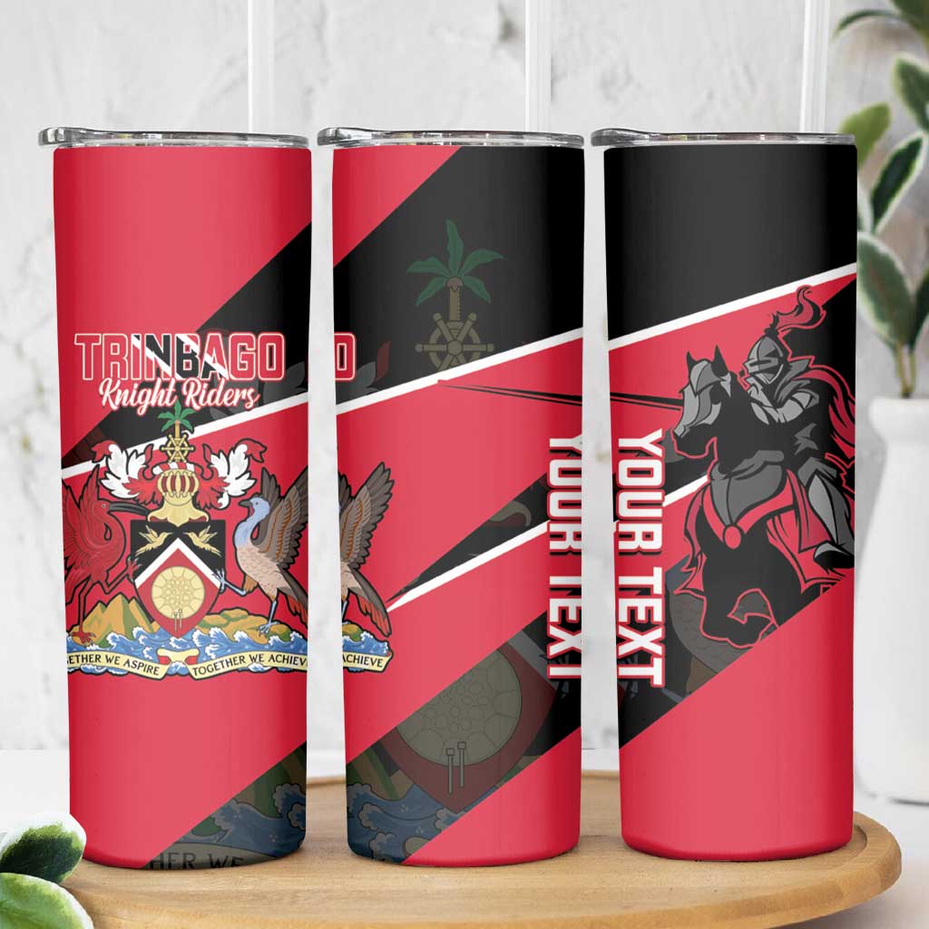 Custom Trinidad and Tobago Cricket Skinny Tumbler Come On Trinbago Knight Riders