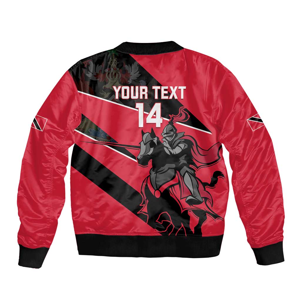 Custom Trinidad and Tobago Cricket Sleeve Zip Bomber Jacket Come On Trinbago Knight Riders