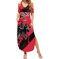 Custom Trinidad and Tobago Cricket Summer Maxi Dress Come On Trinbago Knight Riders