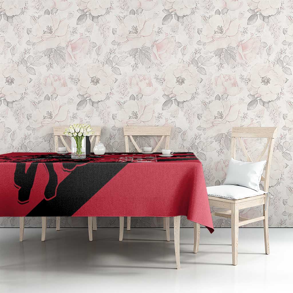 Custom Trinidad and Tobago Cricket Tablecloth Come On Trinbago Knight Riders