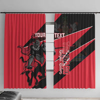 Custom Trinidad and Tobago Cricket Window Curtain Come On Trinbago Knight Riders