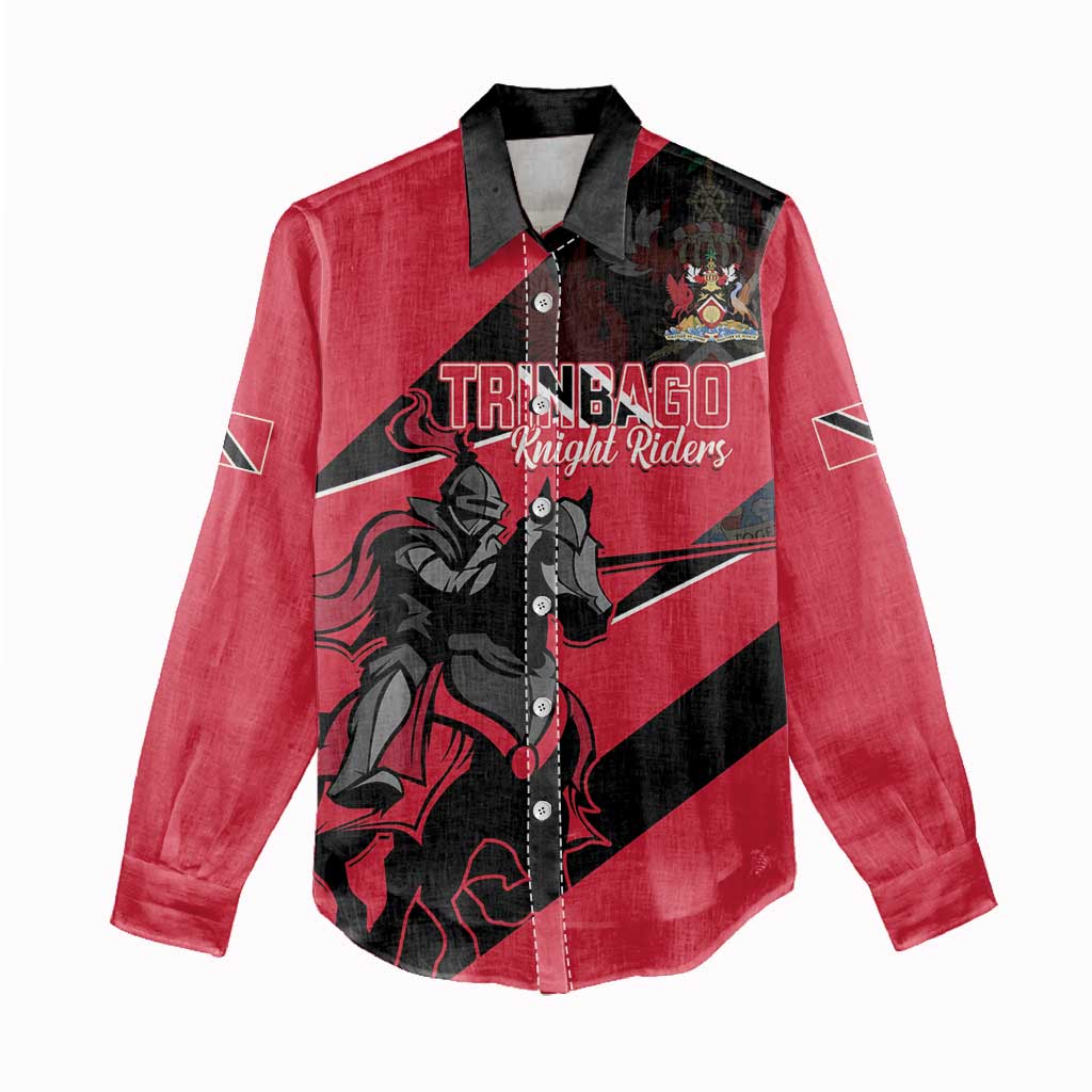 Custom Trinidad and Tobago Cricket Women Casual Shirt Come On Trinbago Knight Riders