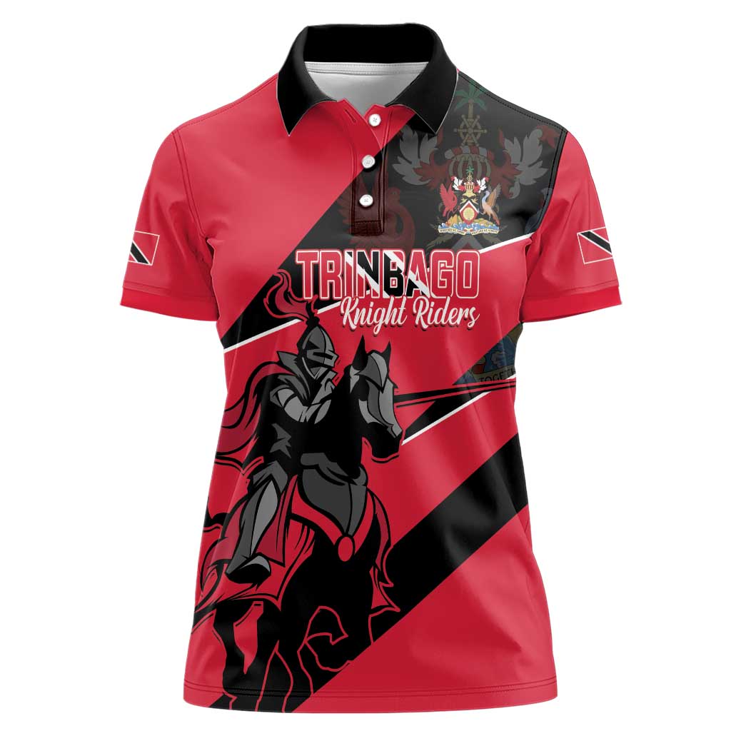 Custom Trinidad and Tobago Cricket Women Polo Shirt Come On Trinbago Knight Riders
