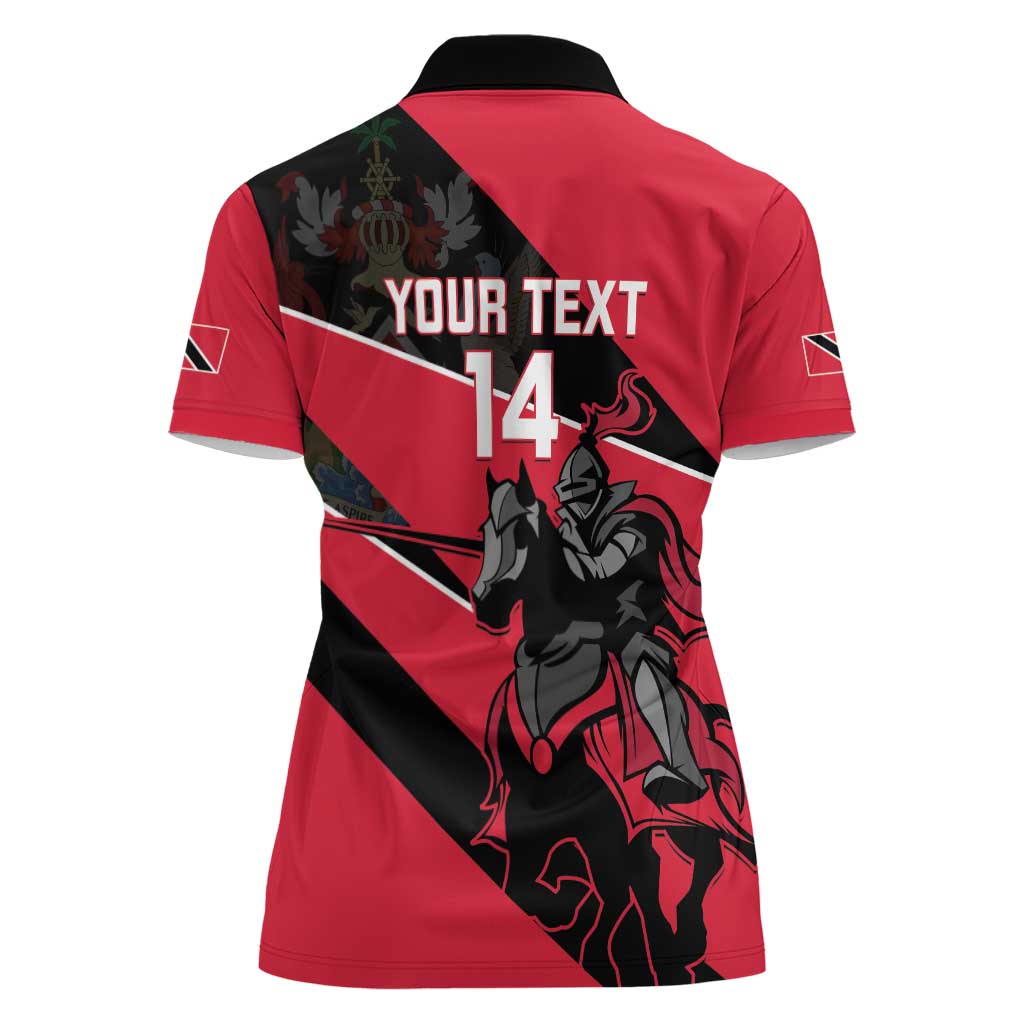 Custom Trinidad and Tobago Cricket Women Polo Shirt Come On Trinbago Knight Riders