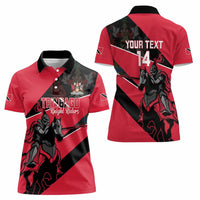 Custom Trinidad and Tobago Cricket Women Polo Shirt Come On Trinbago Knight Riders
