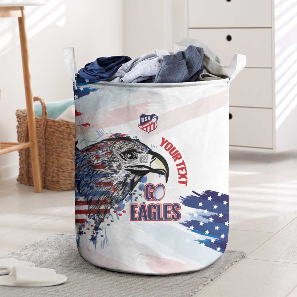 USA 2026 Rugby Custom Laundry Basket Go Eagle Brushes Style