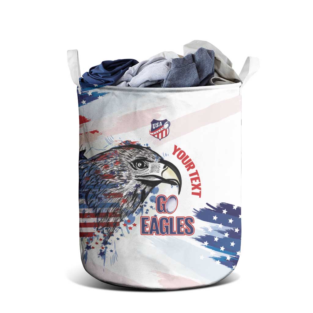 USA 2026 Rugby Custom Laundry Basket Go Eagle Brushes Style