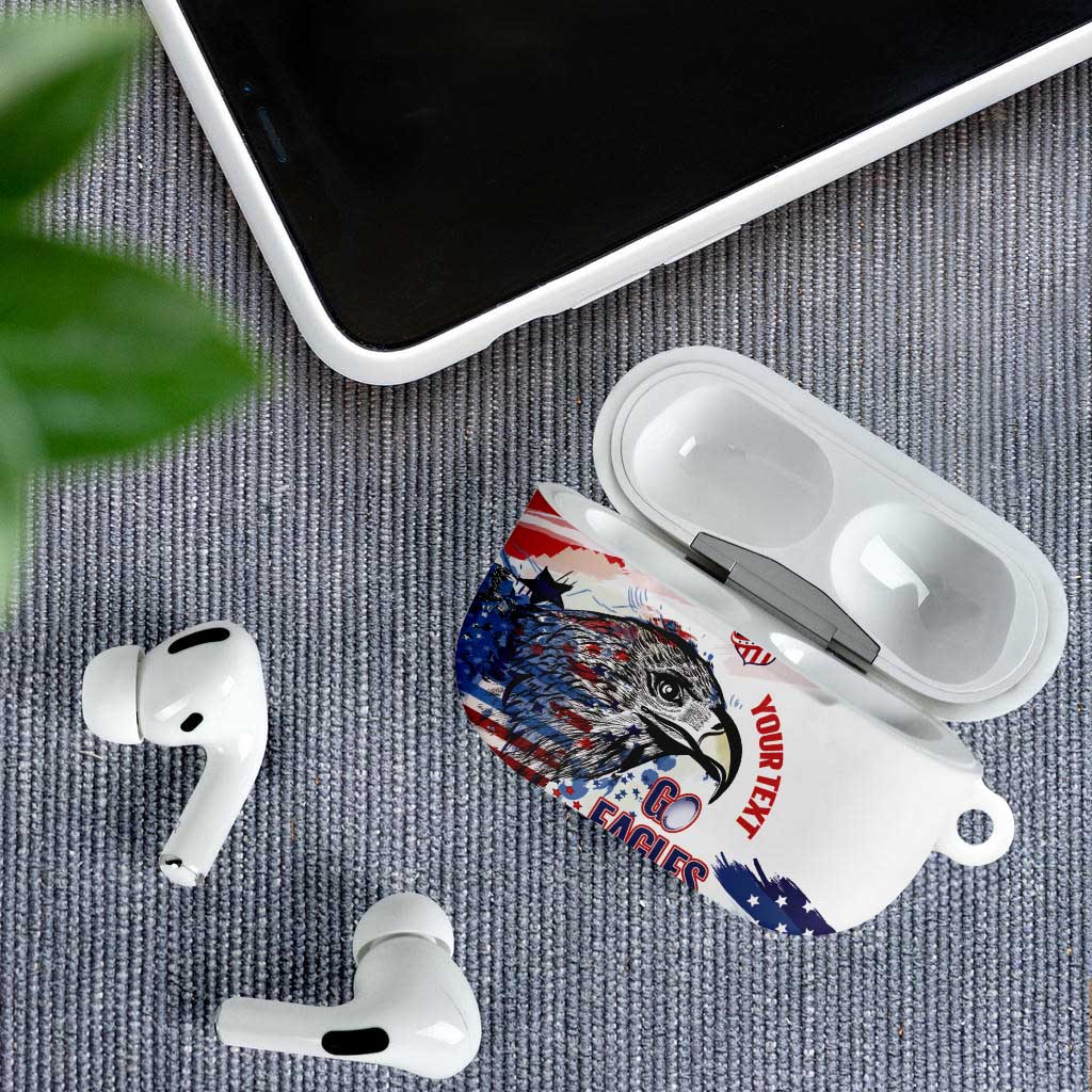 USA 2026 Rugby Custom AirPods Case Go Eagle Brushes Style