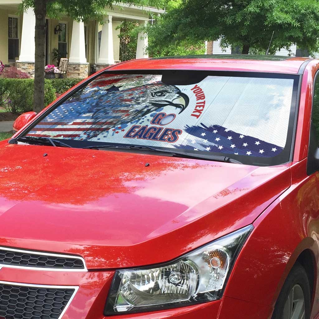 USA 2026 Rugby Custom Auto Sun Shade Go Eagle Brushes Style
