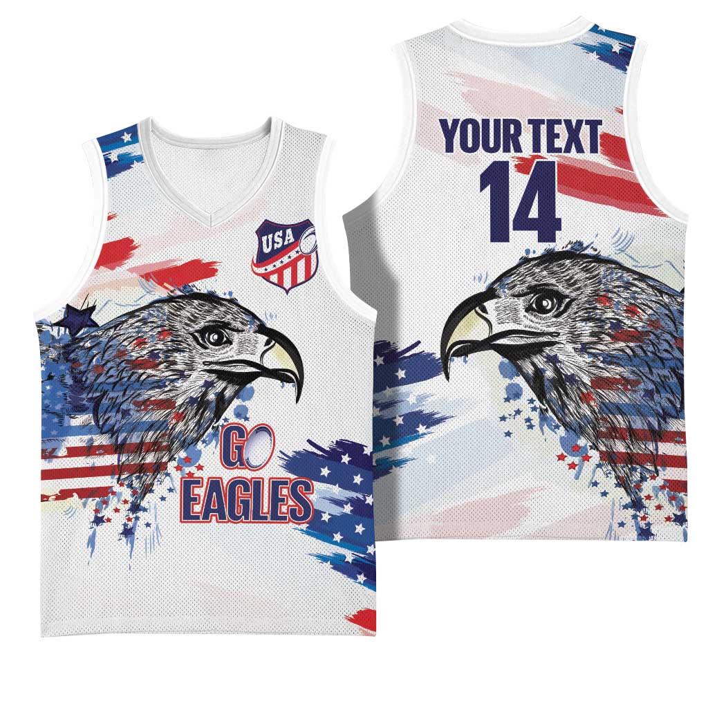USA 2026 Rugby Custom Basketball Jersey Go Eagle Brushes Style