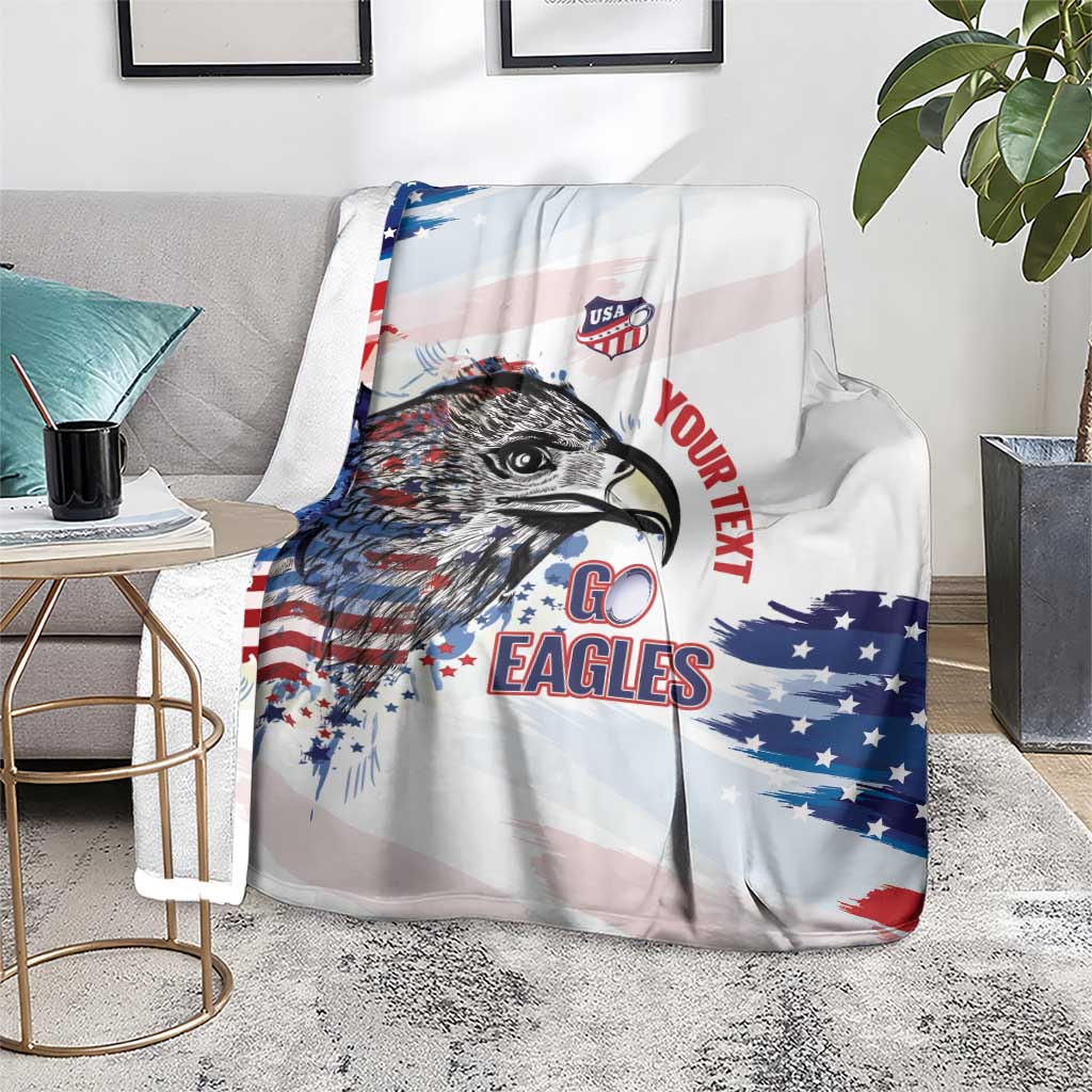 USA 2026 Rugby Custom Blanket Go Eagle Brushes Style
