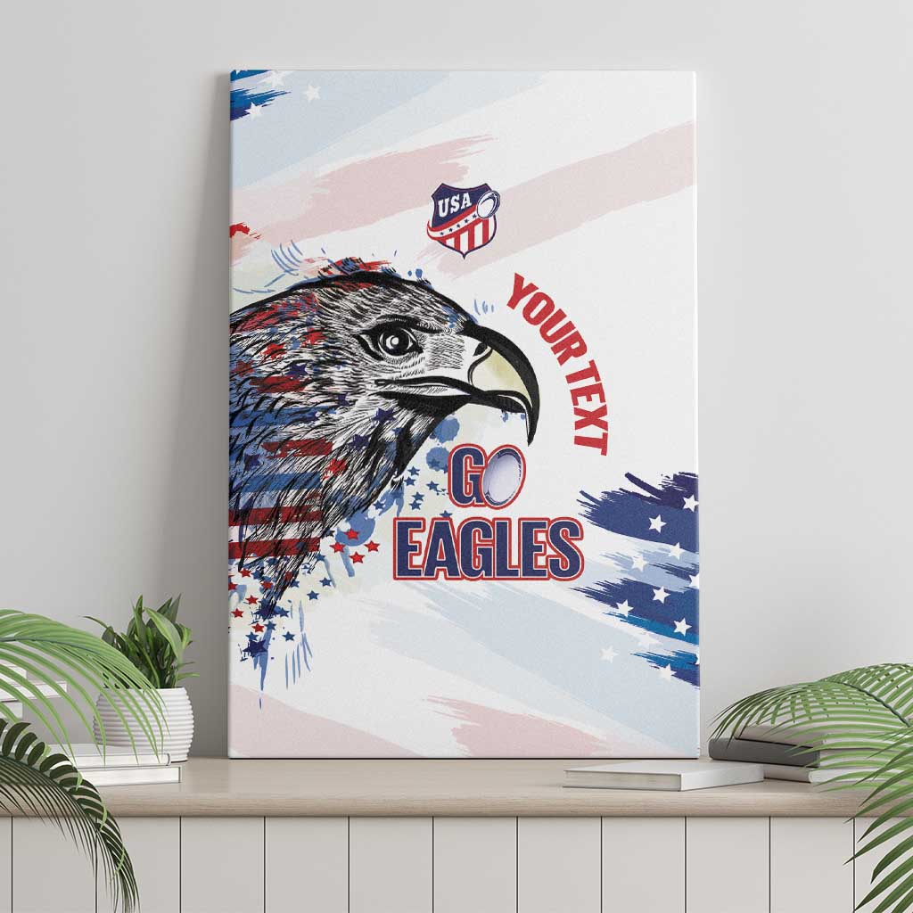USA 2026 Rugby Custom Canvas Wall Art Go Eagle Brushes Style