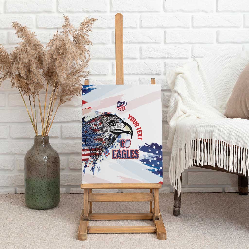 USA 2026 Rugby Custom Canvas Wall Art Go Eagle Brushes Style