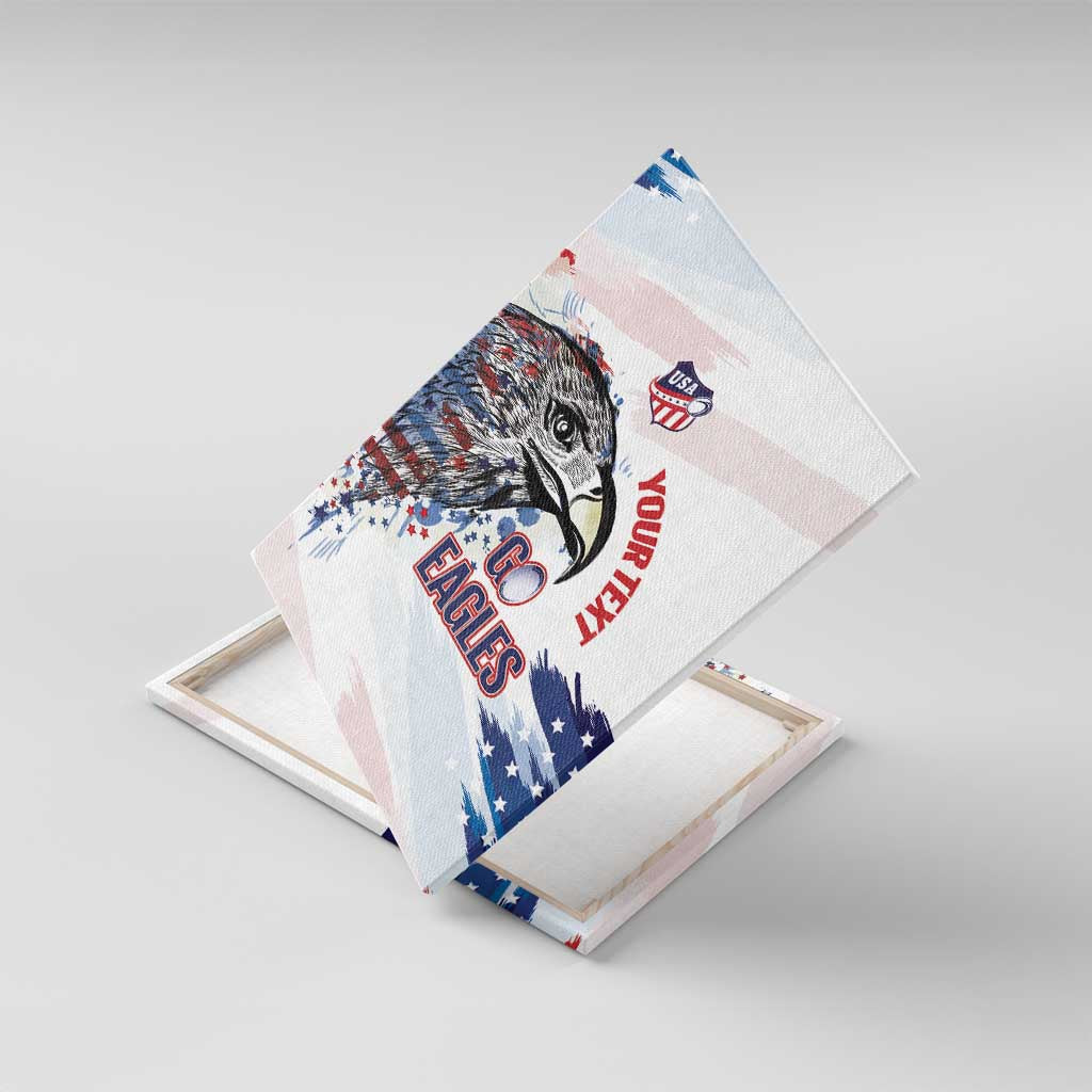 USA 2026 Rugby Custom Canvas Wall Art Go Eagle Brushes Style