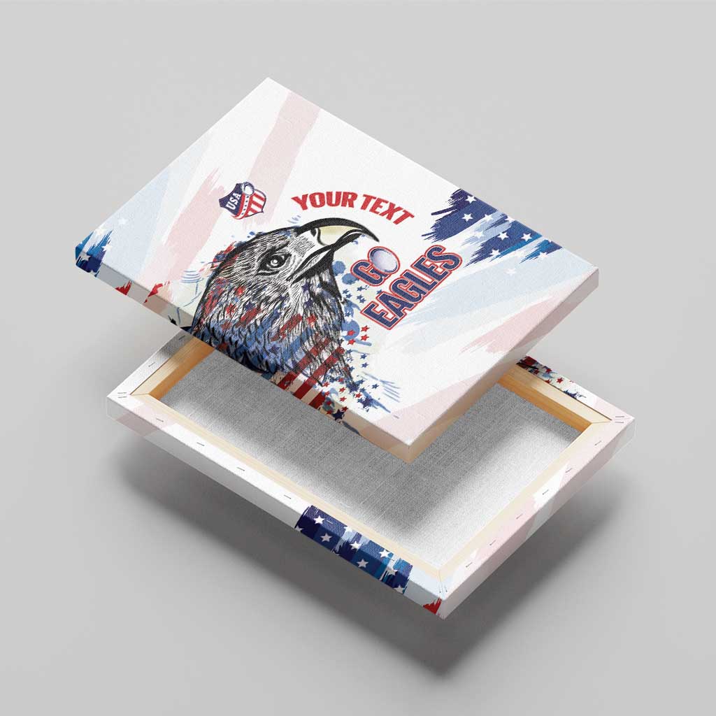 USA 2026 Rugby Custom Canvas Wall Art Go Eagle Brushes Style