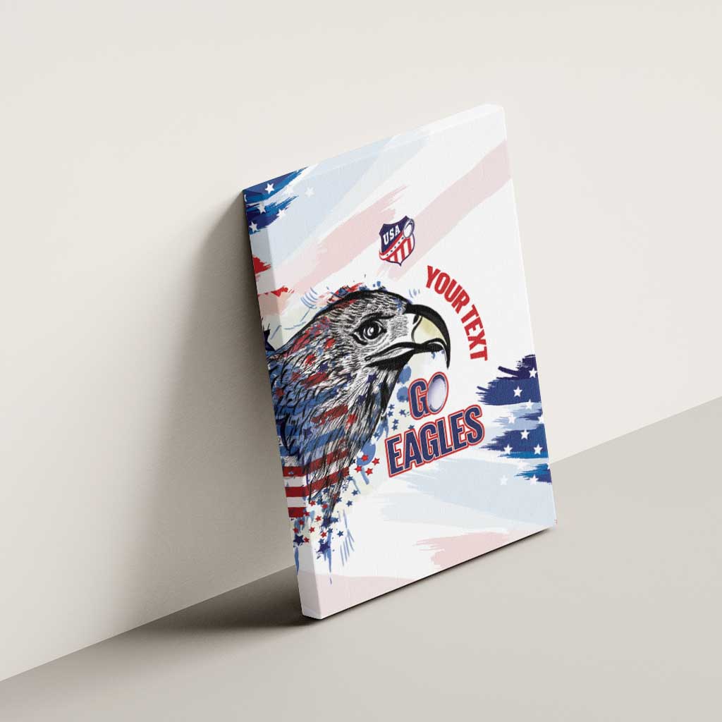 USA 2026 Rugby Custom Canvas Wall Art Go Eagle Brushes Style