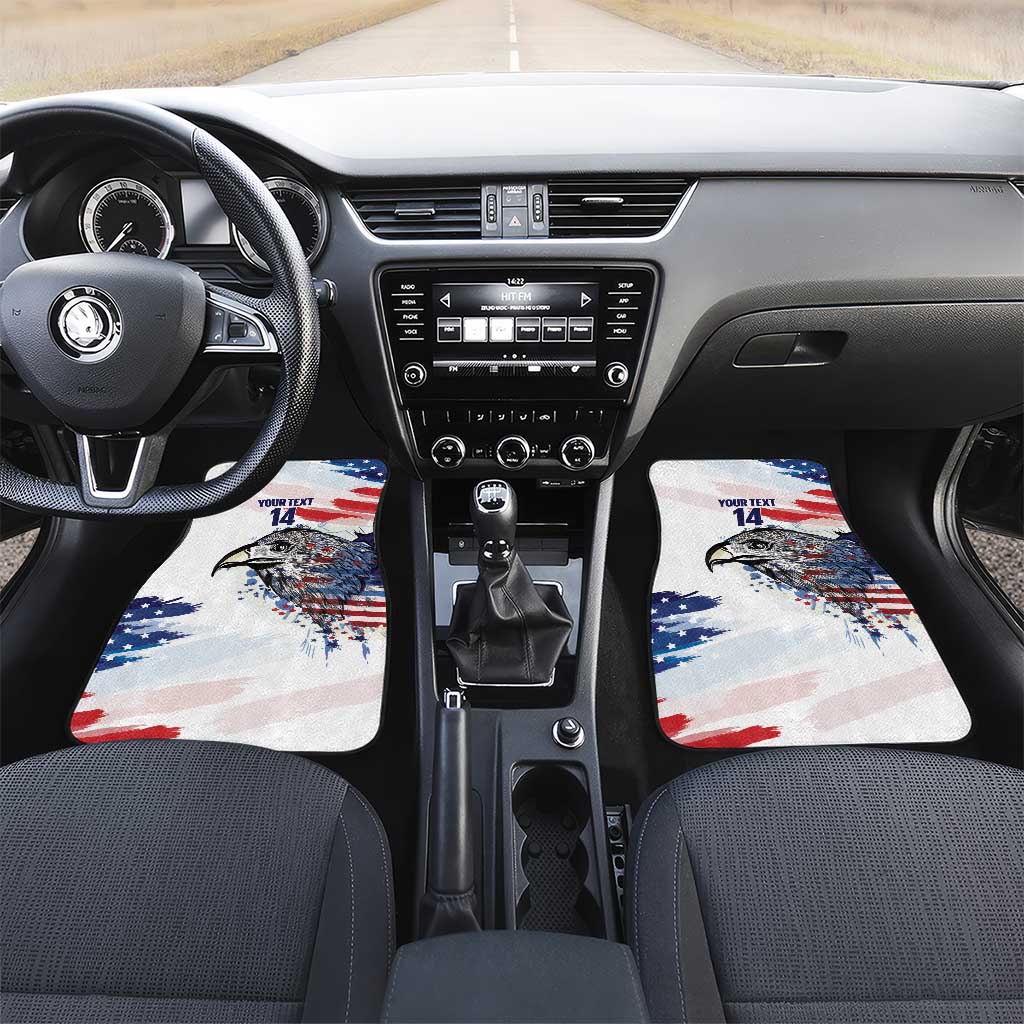 USA 2026 Rugby Custom Car Mats Go Eagle Brushes Style
