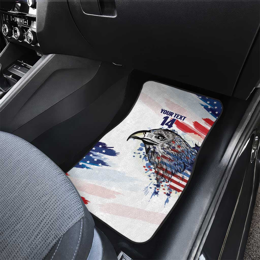 USA 2026 Rugby Custom Car Mats Go Eagle Brushes Style