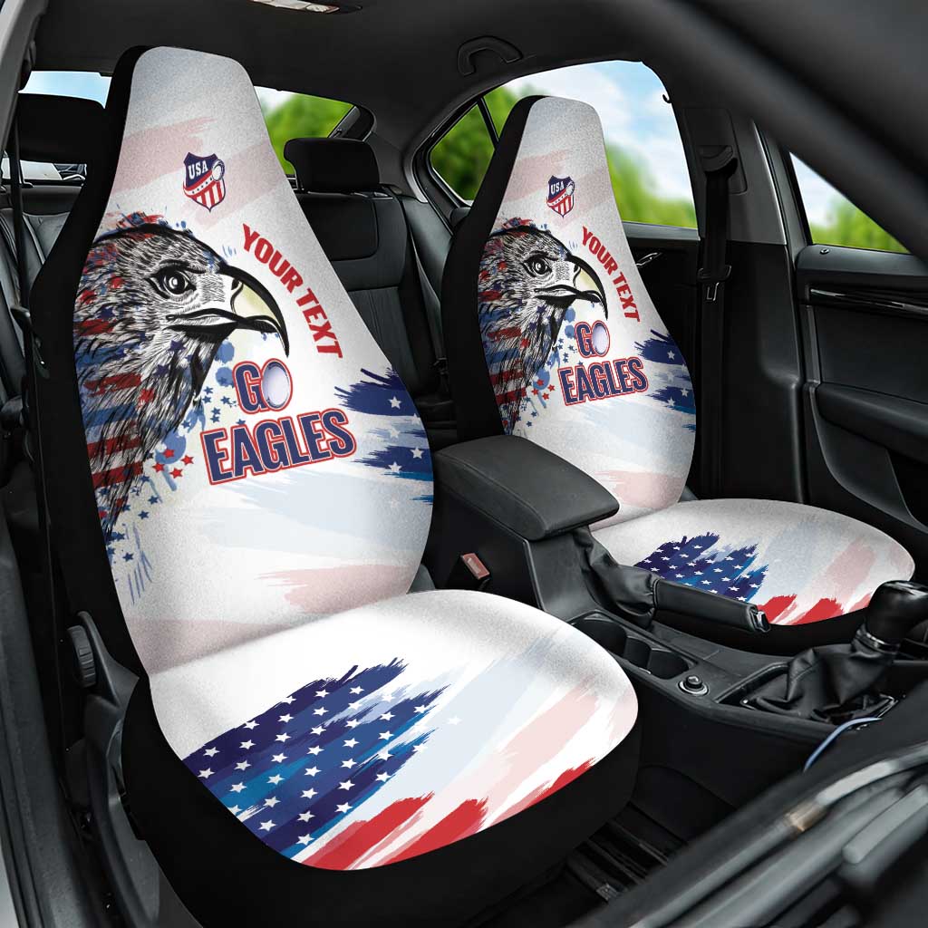 USA 2026 Rugby Custom Car Seat Cover Go Eagle Brushes Style