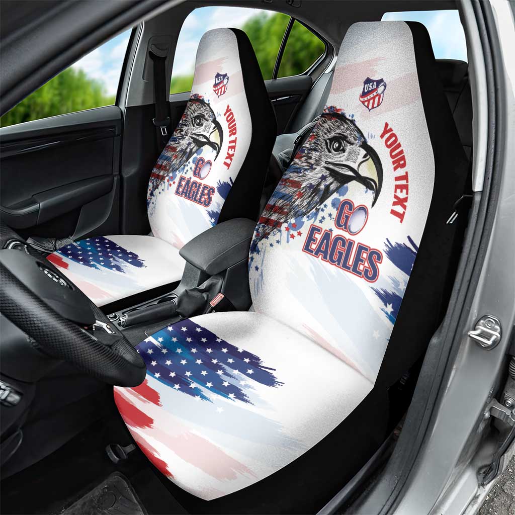 USA 2026 Rugby Custom Car Seat Cover Go Eagle Brushes Style