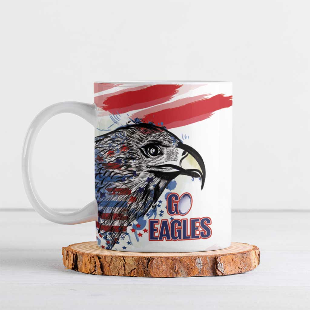 USA 2026 Rugby Custom Ceramic Mug Go Eagle Brushes Style