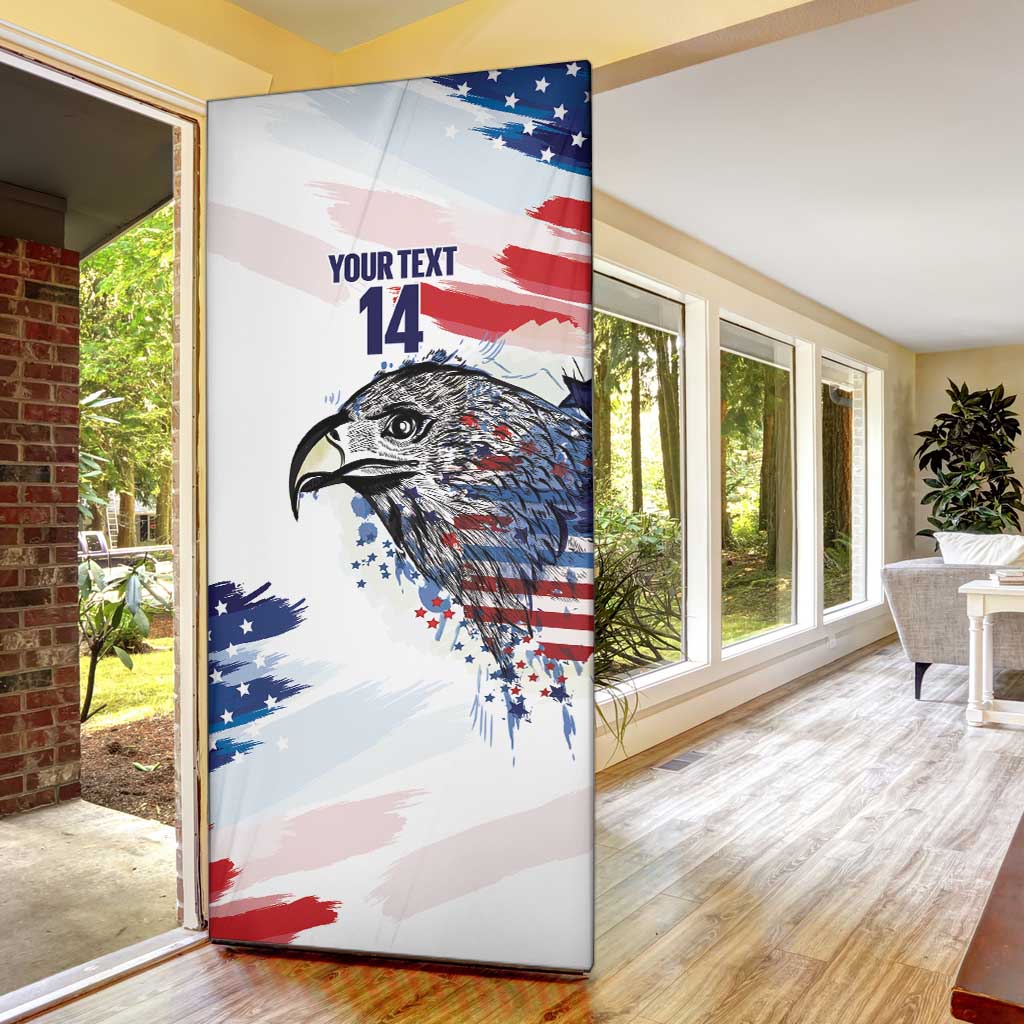 USA 2026 Rugby Custom Door Cover Go Eagle Brushes Style