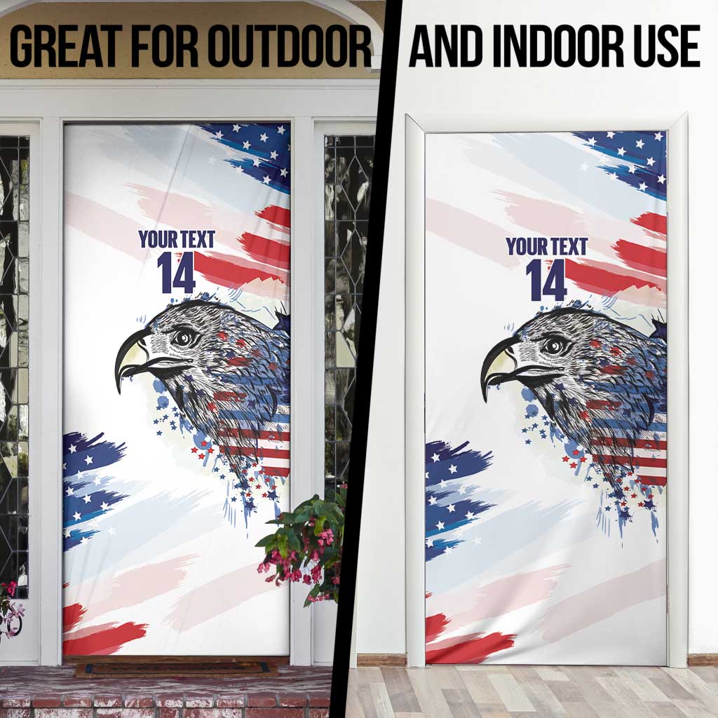 USA 2026 Rugby Custom Door Cover Go Eagle Brushes Style