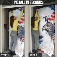 USA 2026 Rugby Custom Door Cover Go Eagle Brushes Style