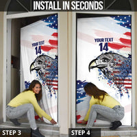 USA 2026 Rugby Custom Door Cover Go Eagle Brushes Style