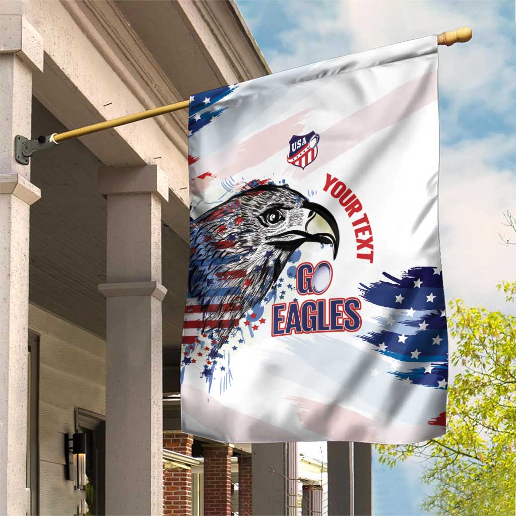 USA 2026 Rugby Custom Garden Flag Go Eagle Brushes Style