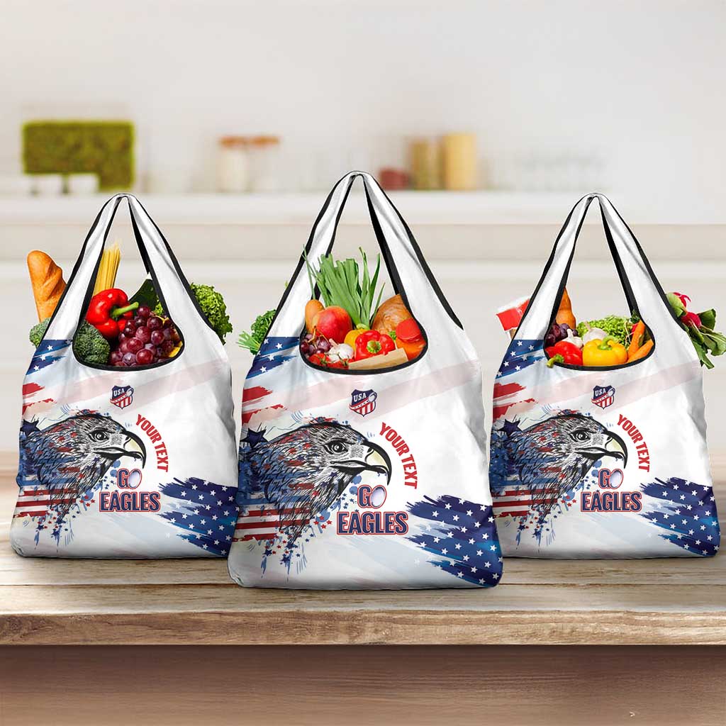 USA 2026 Rugby Custom Grocery Bag Go Eagle Brushes Style