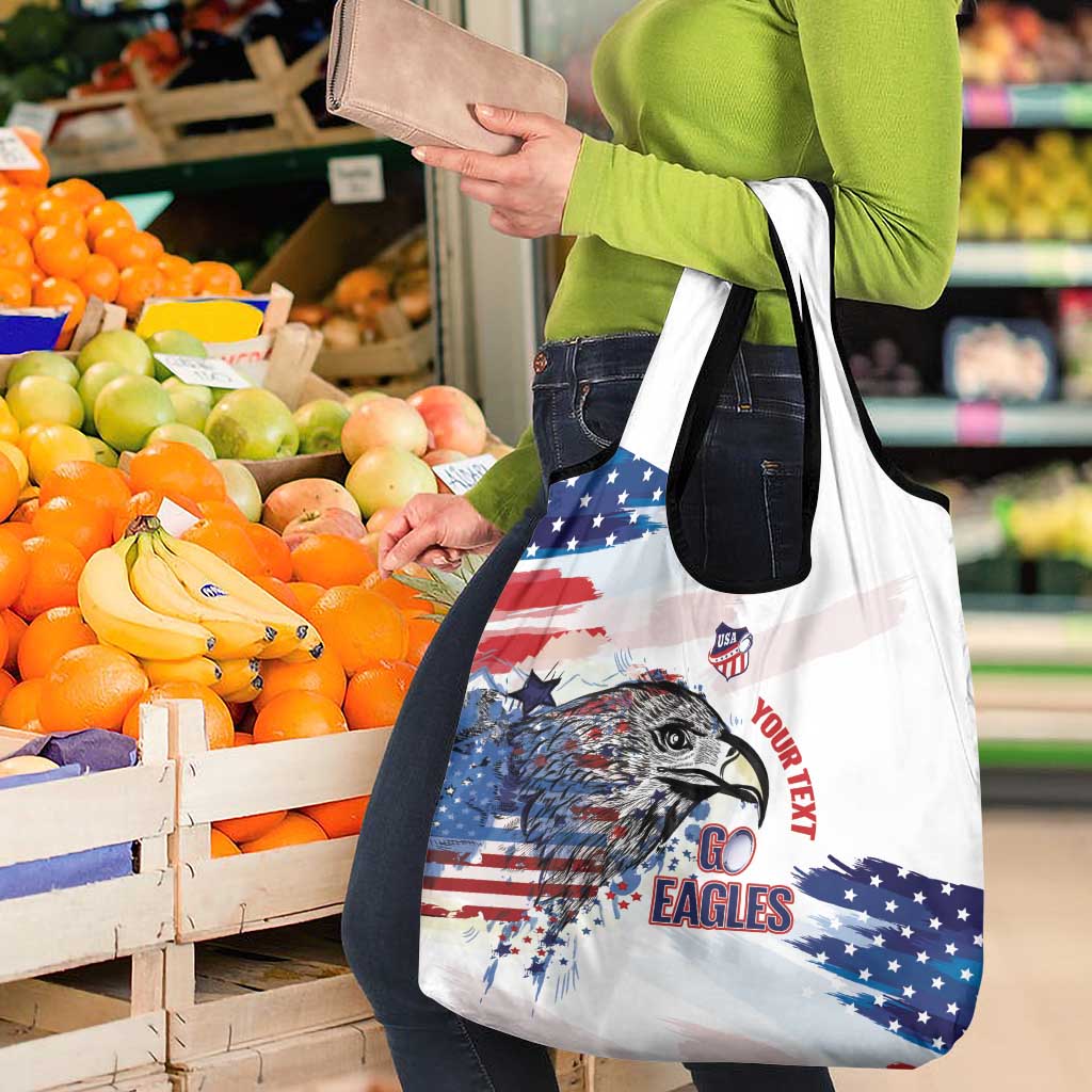 USA 2026 Rugby Custom Grocery Bag Go Eagle Brushes Style
