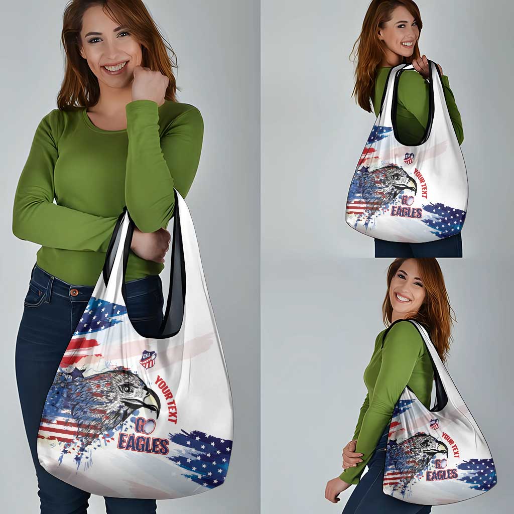 USA 2026 Rugby Custom Grocery Bag Go Eagle Brushes Style