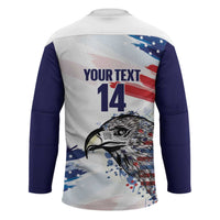 USA 2026 Rugby Custom Hockey Jersey Go Eagle Brushes Style