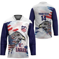 USA 2026 Rugby Custom Hockey Jersey Go Eagle Brushes Style