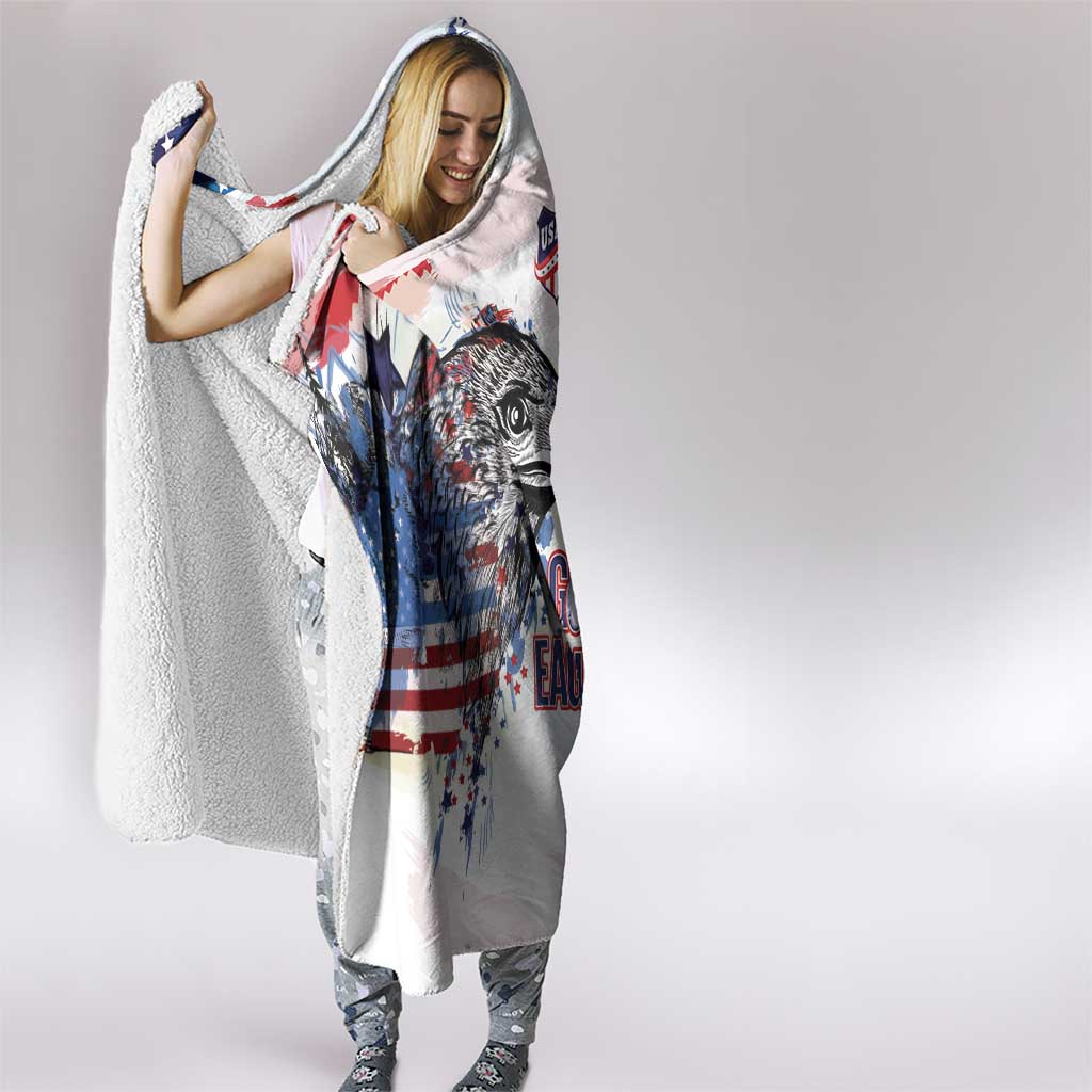 USA 2026 Rugby Custom Hooded Blanket Go Eagle Brushes Style