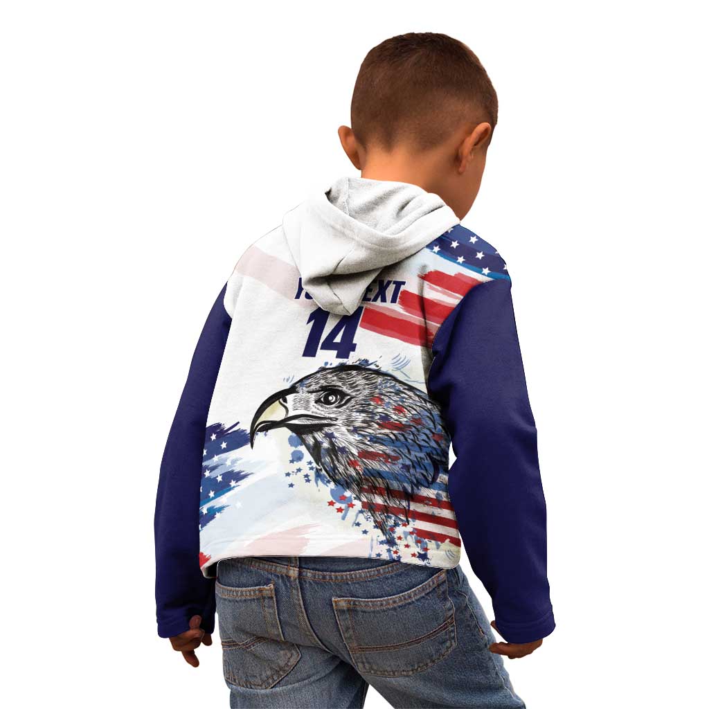 USA 2026 Rugby Custom Kid Hoodie Go Eagle Brushes Style