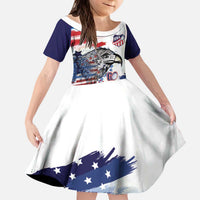 USA 2026 Rugby Custom Kid Short Sleeve Dress Go Eagle Brushes Style