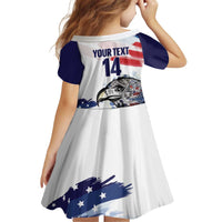 USA 2026 Rugby Custom Kid Short Sleeve Dress Go Eagle Brushes Style