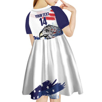 USA 2026 Rugby Custom Kid Short Sleeve Dress Go Eagle Brushes Style