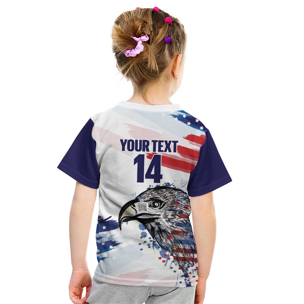 USA 2026 Rugby Custom Kid T Shirt Go Eagle Brushes Style