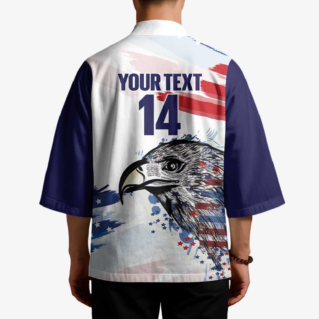 USA 2026 Rugby Custom Kimono Go Eagle Brushes Style