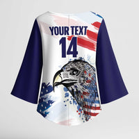 USA 2026 Rugby Custom Kimono Sleeve Blouse Go Eagle Brushes Style