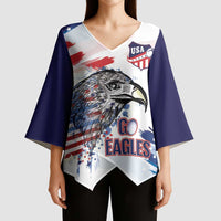 USA 2026 Rugby Custom Kimono Sleeve Blouse Go Eagle Brushes Style