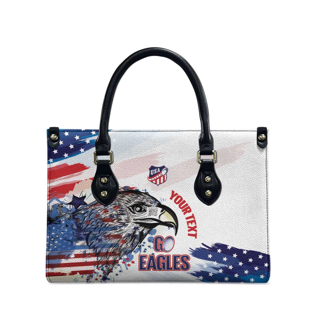USA 2026 Rugby Custom Leather Bag Go Eagle Brushes Style