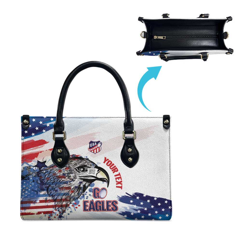 USA 2026 Rugby Custom Leather Bag Go Eagle Brushes Style